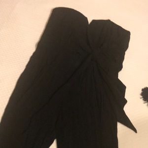 Black Strapless Jumpsuit
